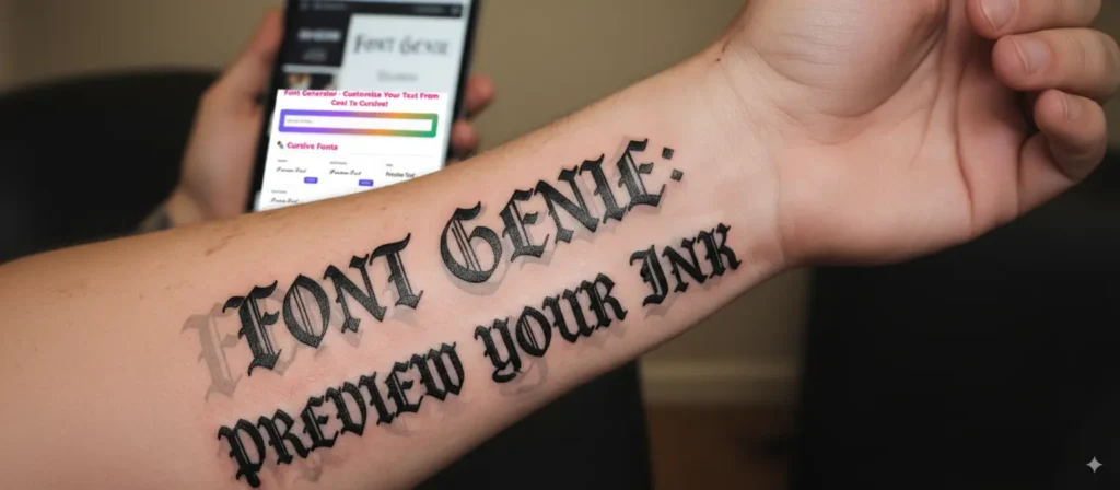 Use fancy fonts in tattoos