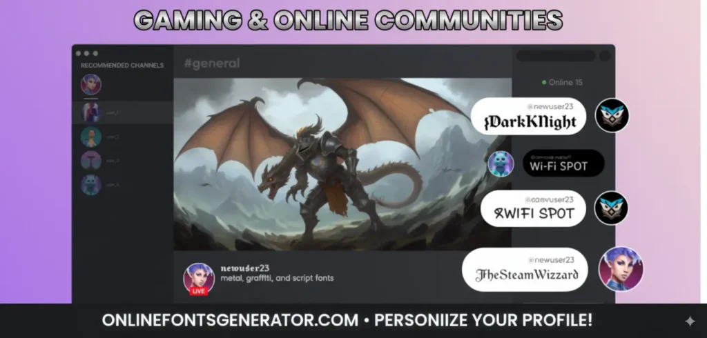 Stylish fonts for gaming