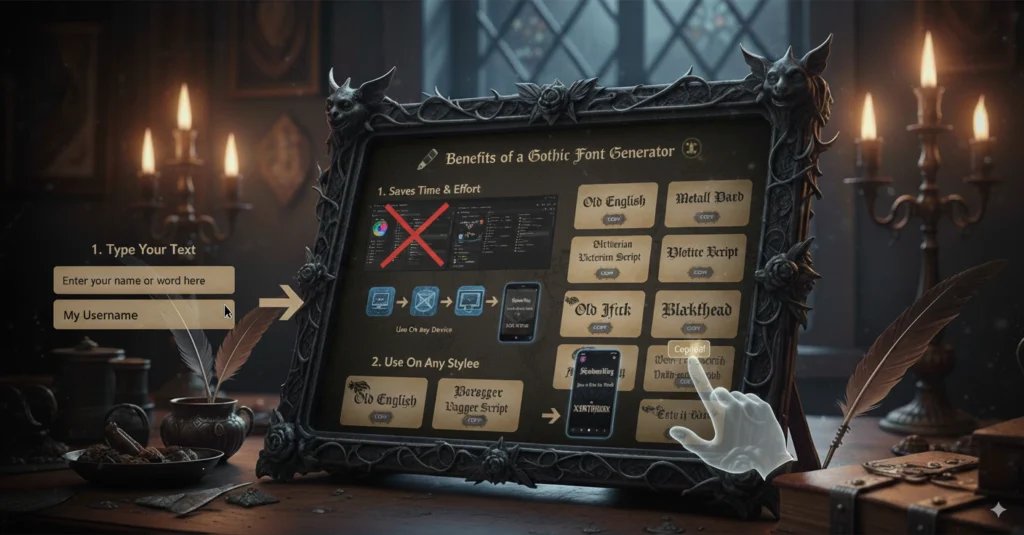 Benifits of using a gothic font generator 
