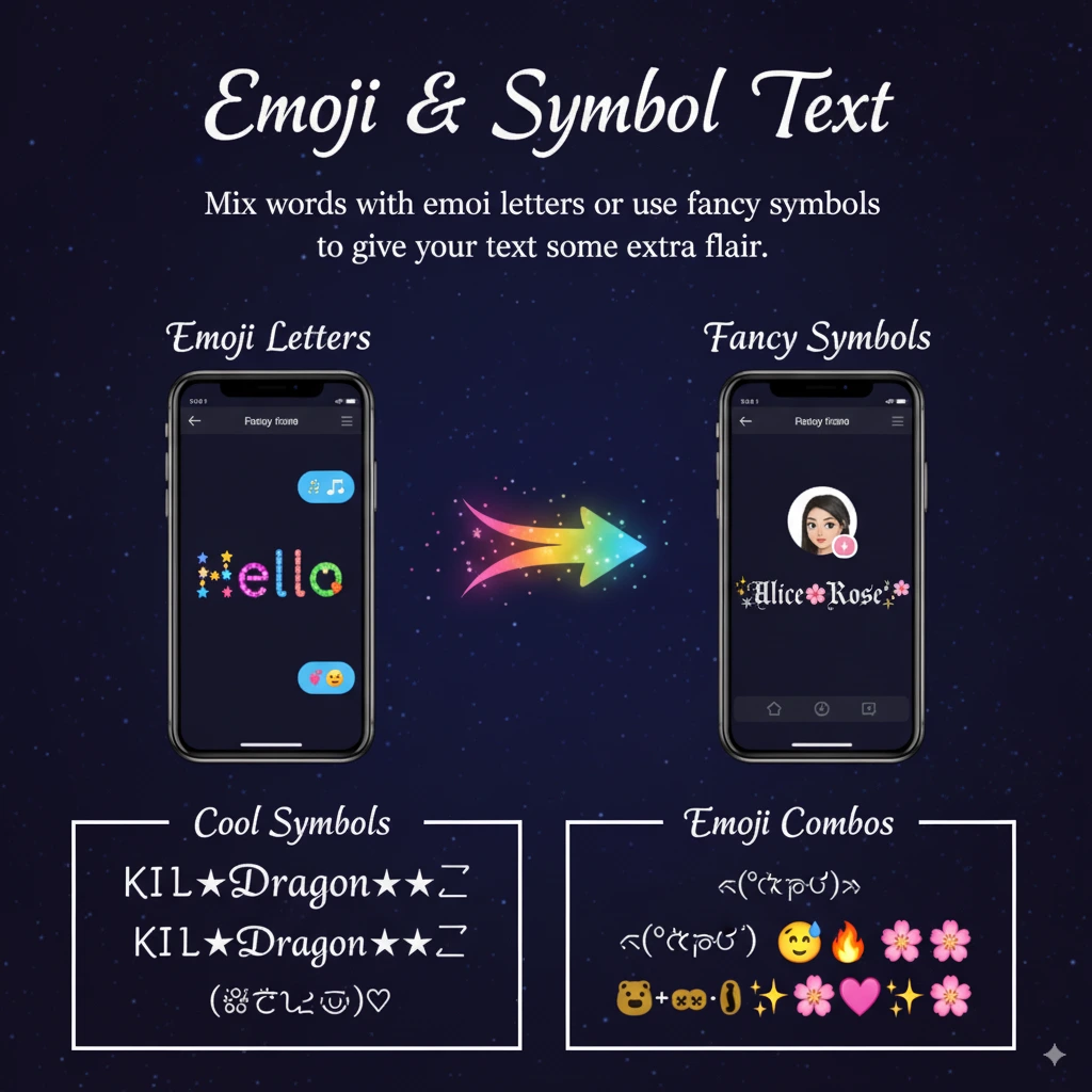 Emoji and symbol text fonts