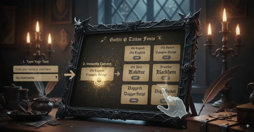 How gothic font generator works