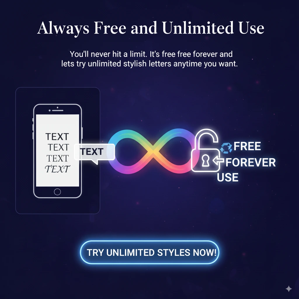 Free and Unlimited Use of fancy fonts