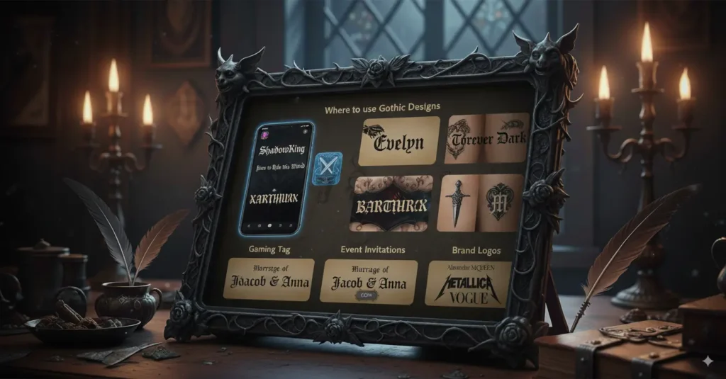 Where to use gothic Fonts 