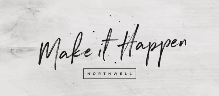 Inspirational text with logo