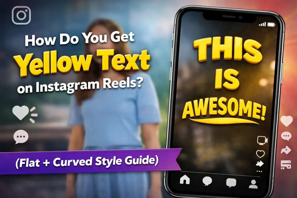 viral Instagram yellow text