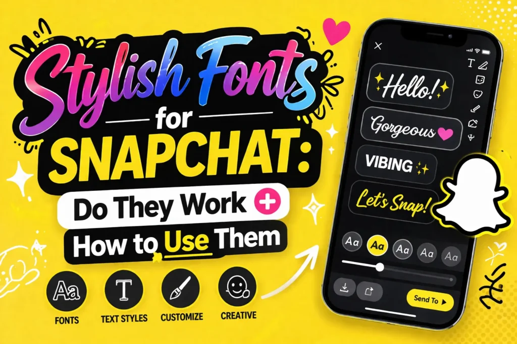 stylish fonts for snapchat
