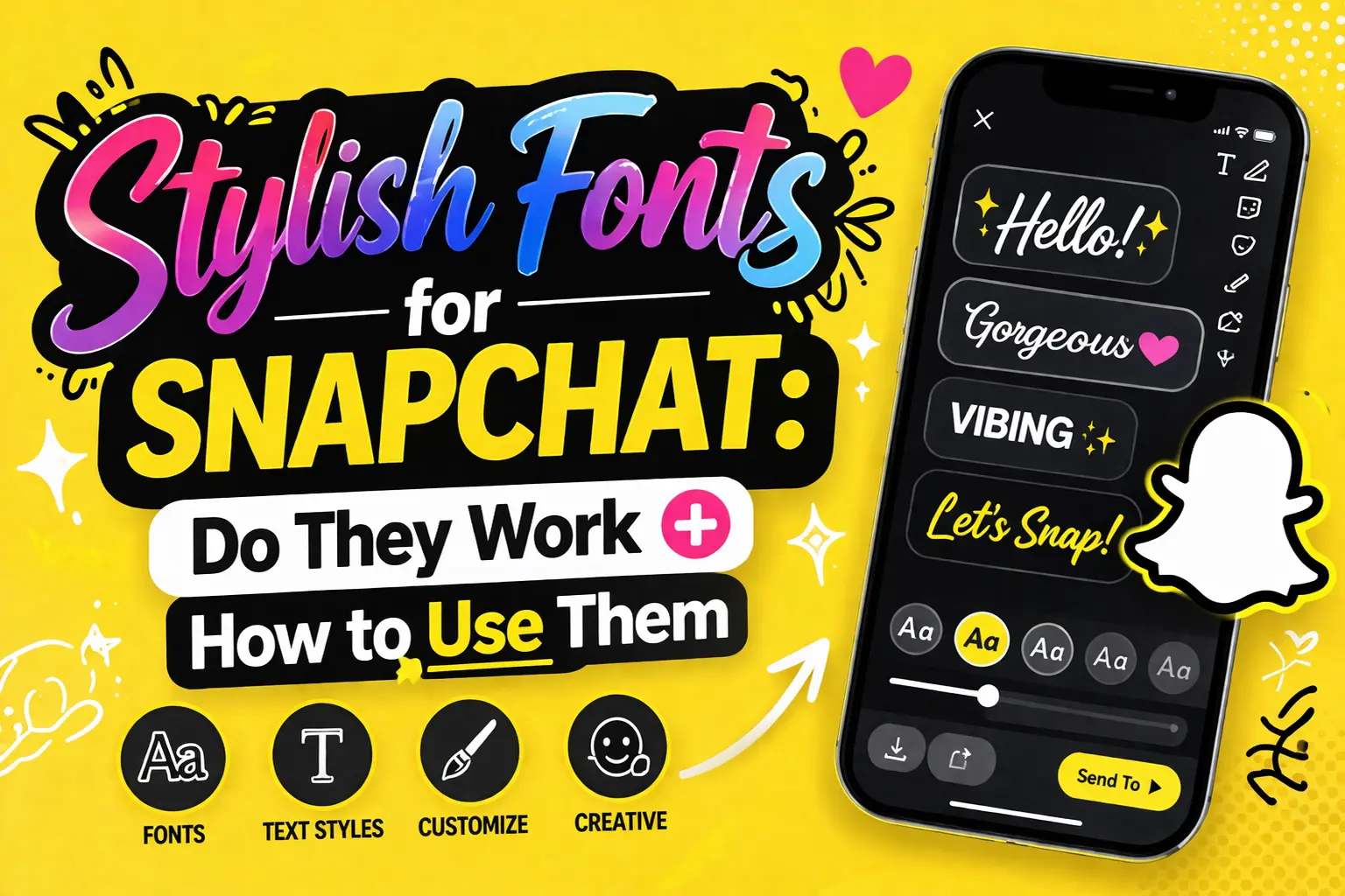 Snapchat Typography Stylish Fonts for Snapchat: Do They Work + How to Use Them - Font Generator