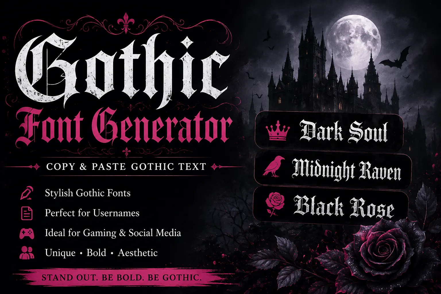 Gothic Font Death Note Gothic Font Copy and Paste for Instagram, TikTok & Discord